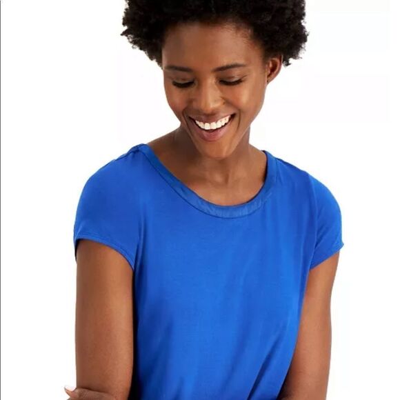 💼NWT Alfani Urban Olive Green Hi/lo top - Picture 9 of 11